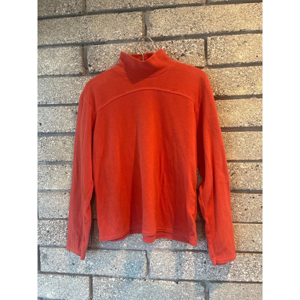 Columbia Womens Red Fleece Pullover Jacket Size L Soft Warm Long Sleeve